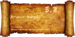 Bruncz Margó névjegykártya